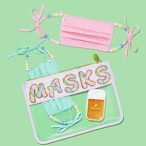 Stoney Clover Lane “MASKS” Lilac Pouch with See-Through Panel